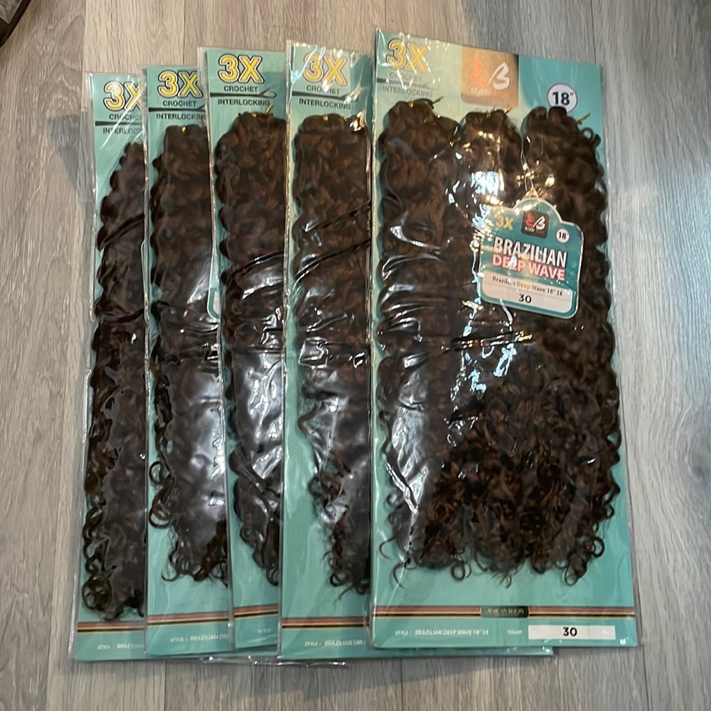 Copy - Crochet deep wave 18” extensions